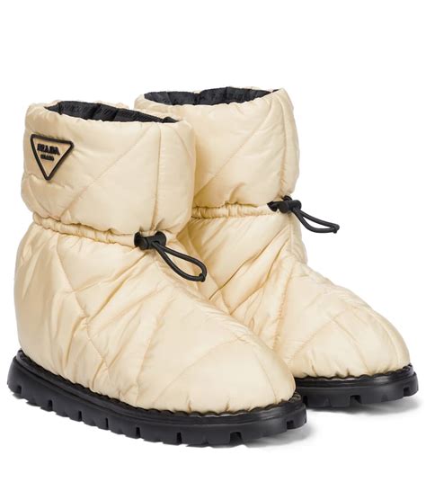 prada nylon winter boots|prada thigh high boots.